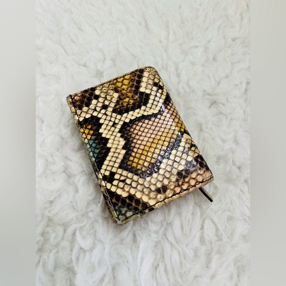 Gucci Multicolor Python Card Holder with Gold GG - image 3